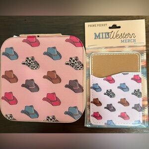 MID Western Travel Zip Jewelry Case/ Phone Pocket